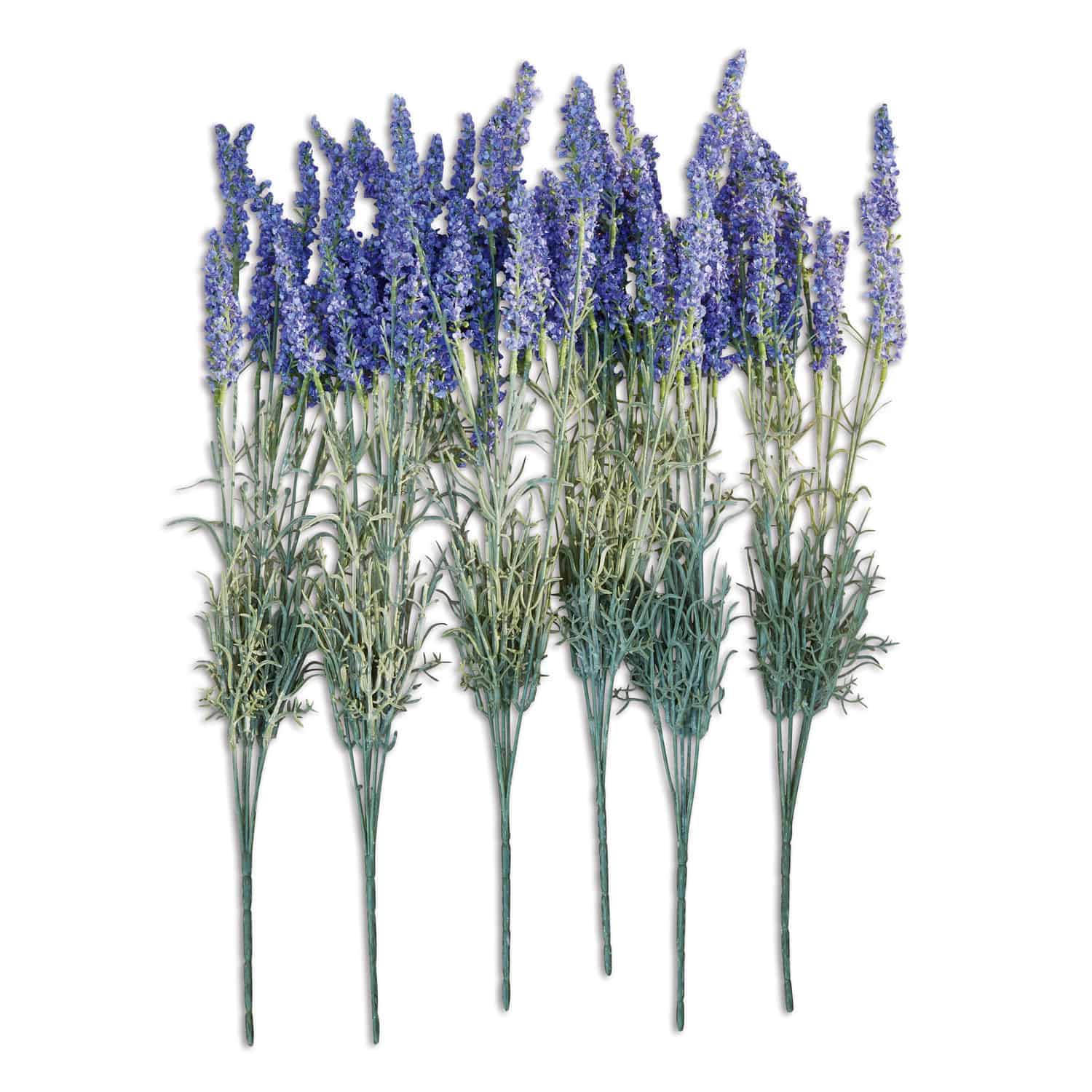 Lot de 6 fleurs décoratives Lavender