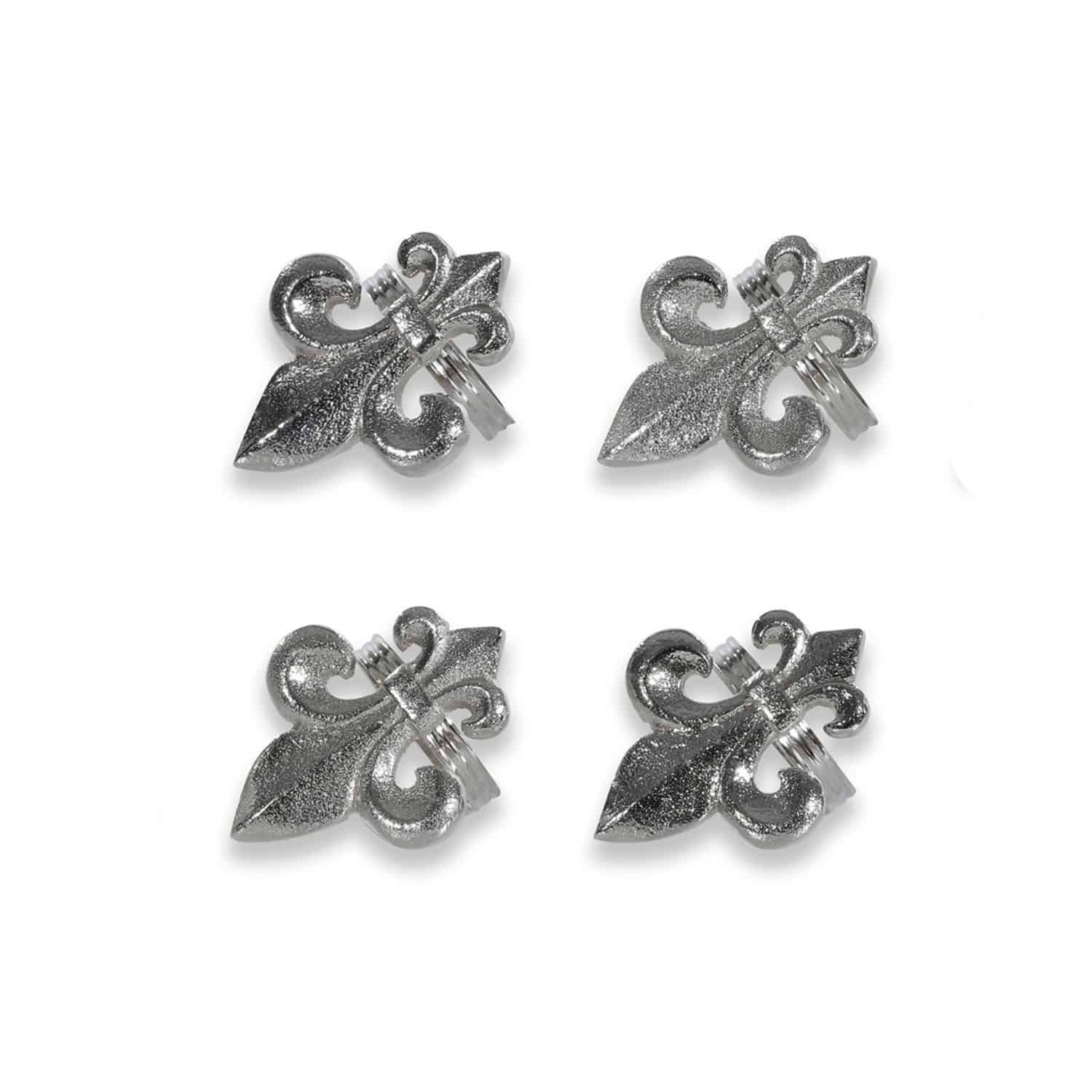 Lot de 4 ronds de serviettes Fleur De Lis