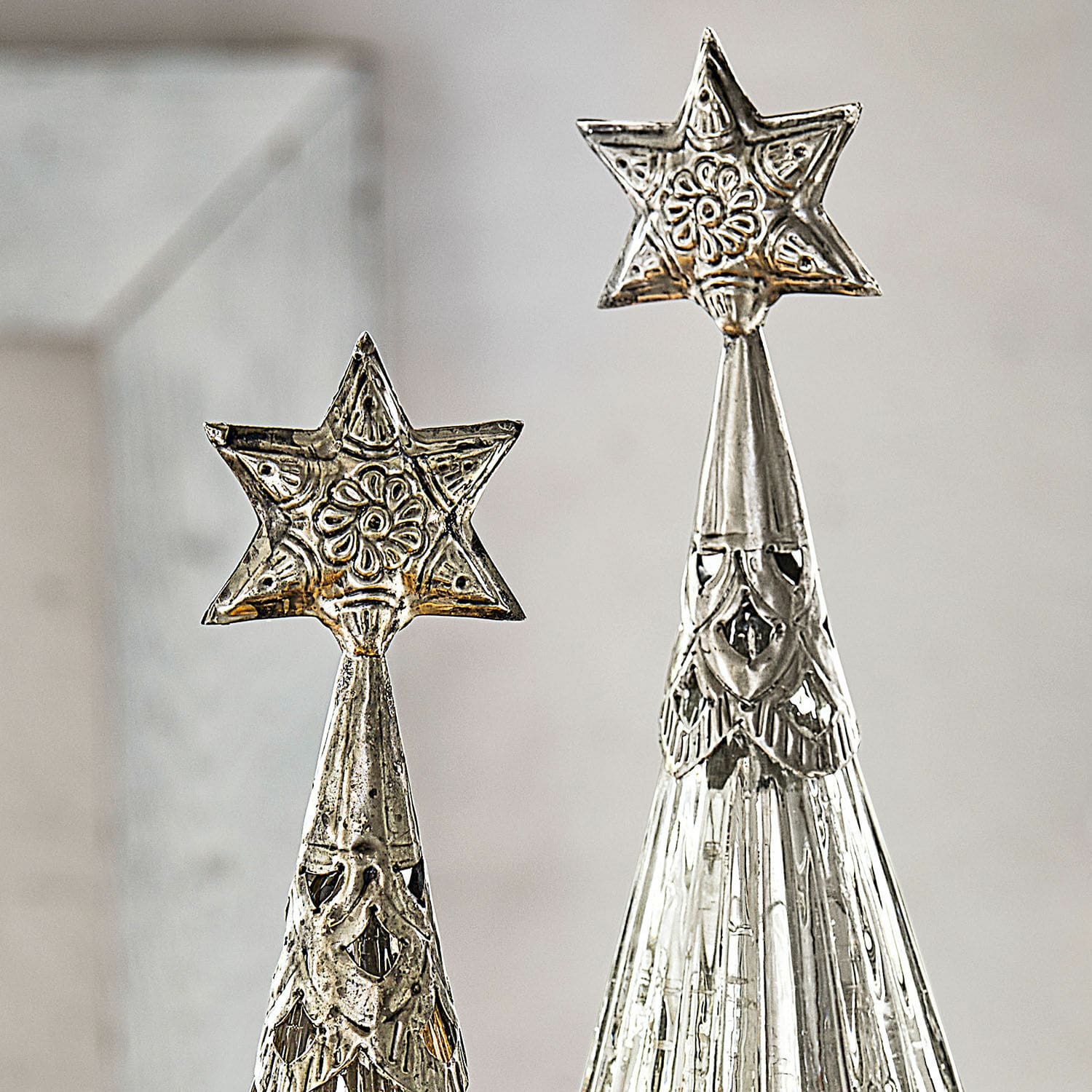 Lot de 2 sapins de Noël décoratifs Lillemor