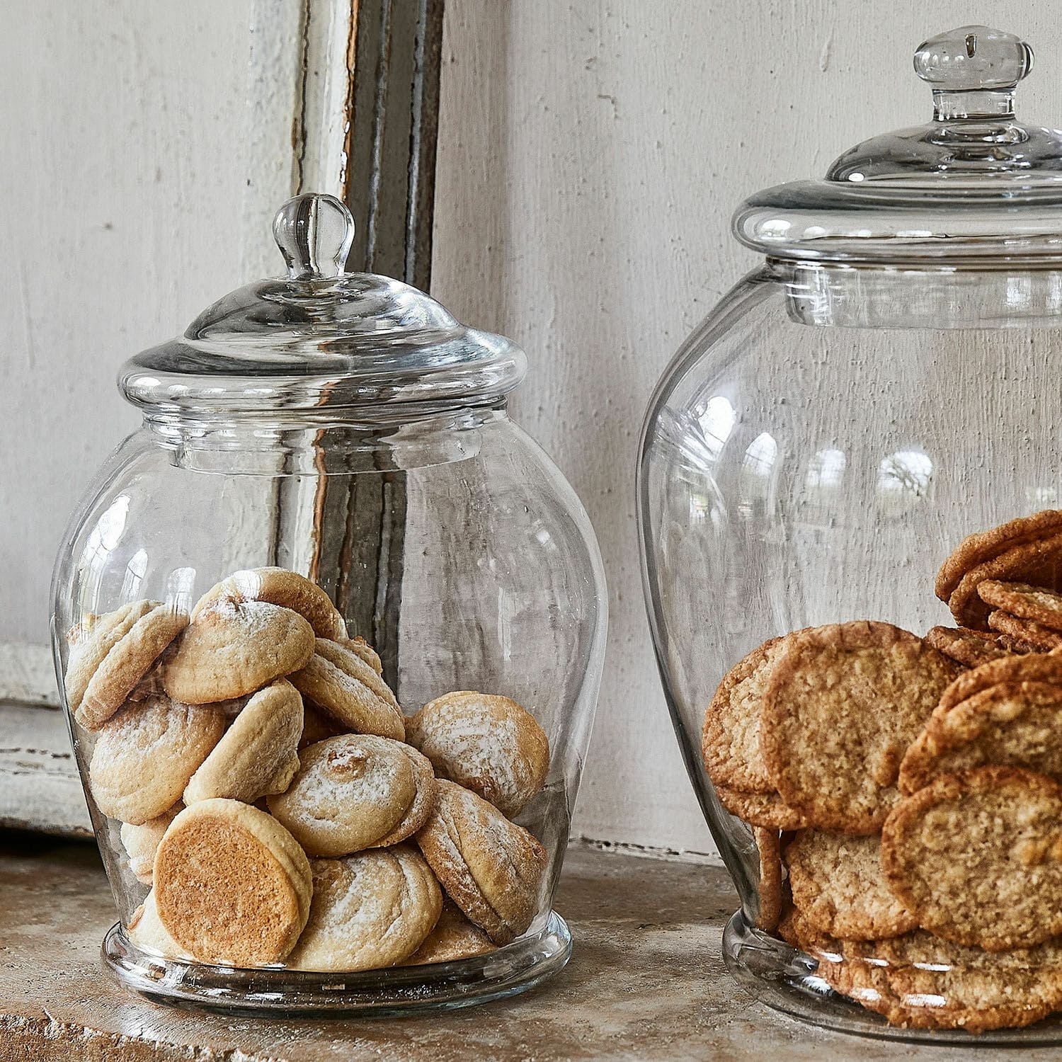 Lot de 2 bonbonnières en verre Kiama