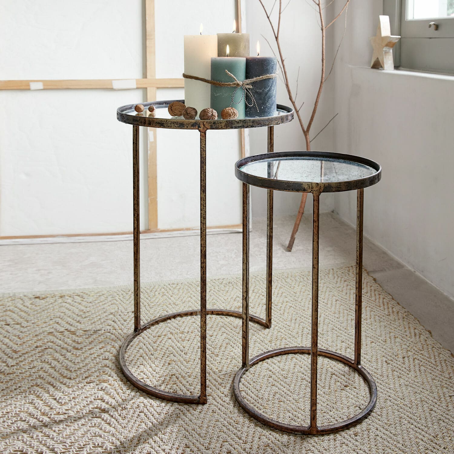 Lot de 2 tables d’appoint Manda