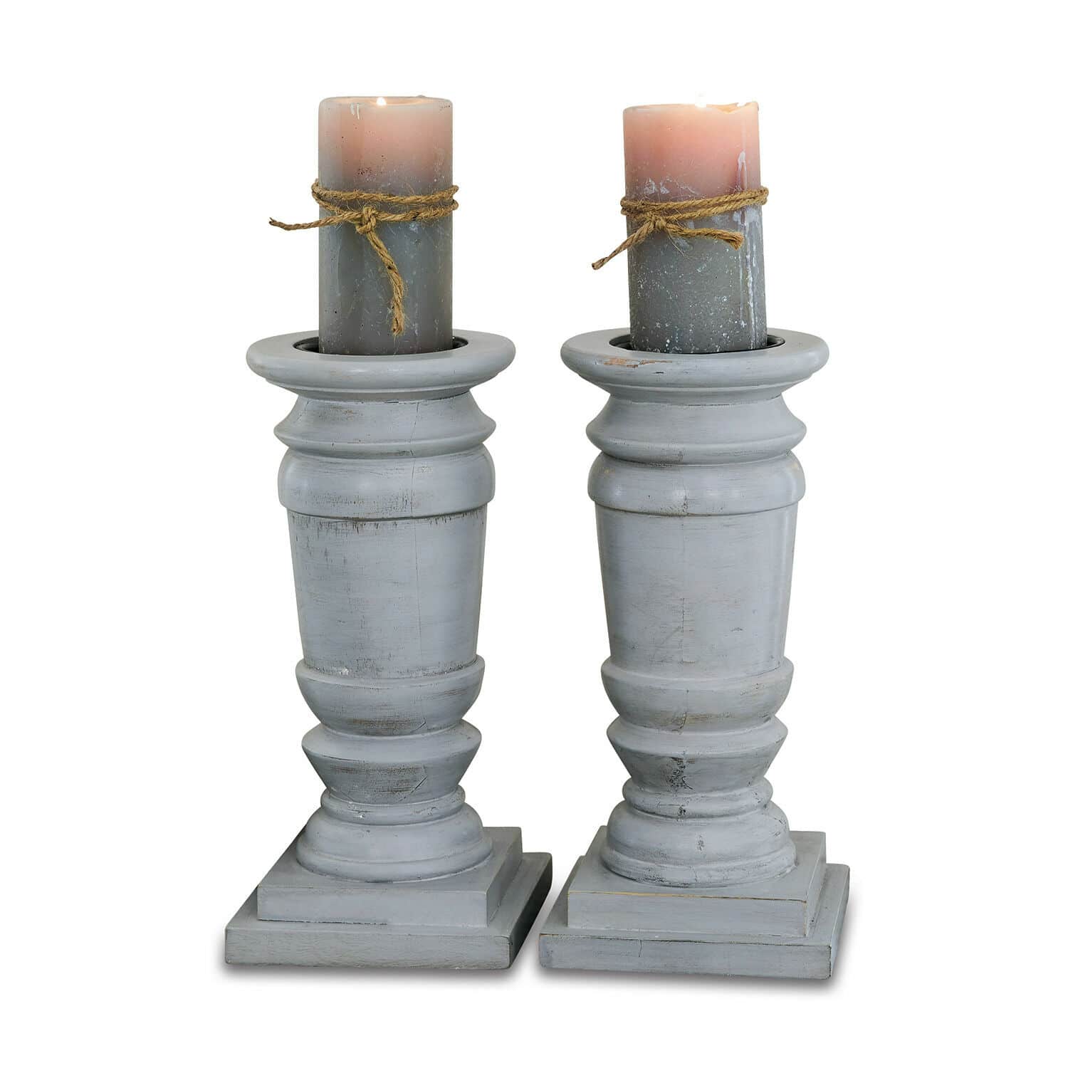 Lot de 2 bougeoirs Lobata