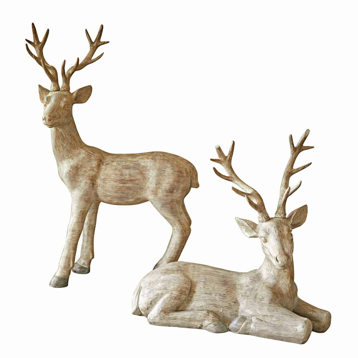 Lot de 2 cerfs décoratifs Lyssia