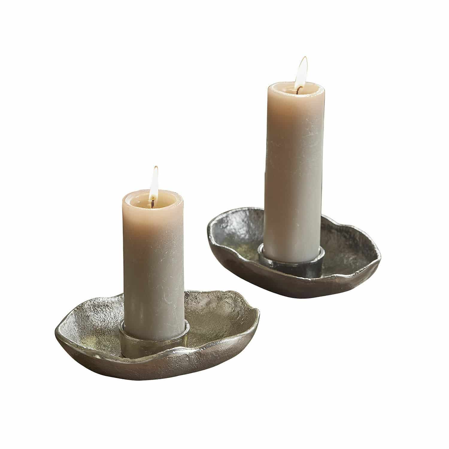 Lot de 2 porte-bougies chauffe-plats Quilvano