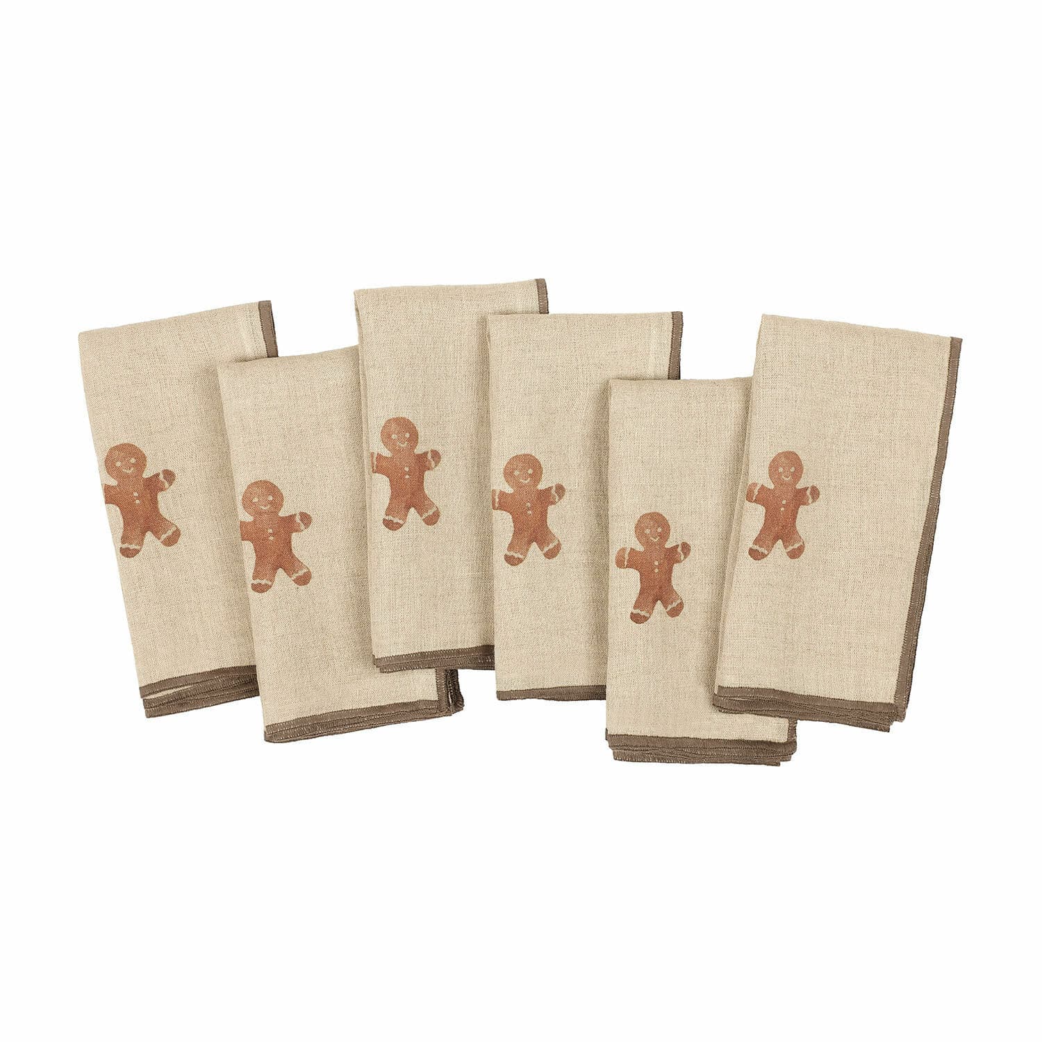 Lot de 6 serviettes Gingerbread