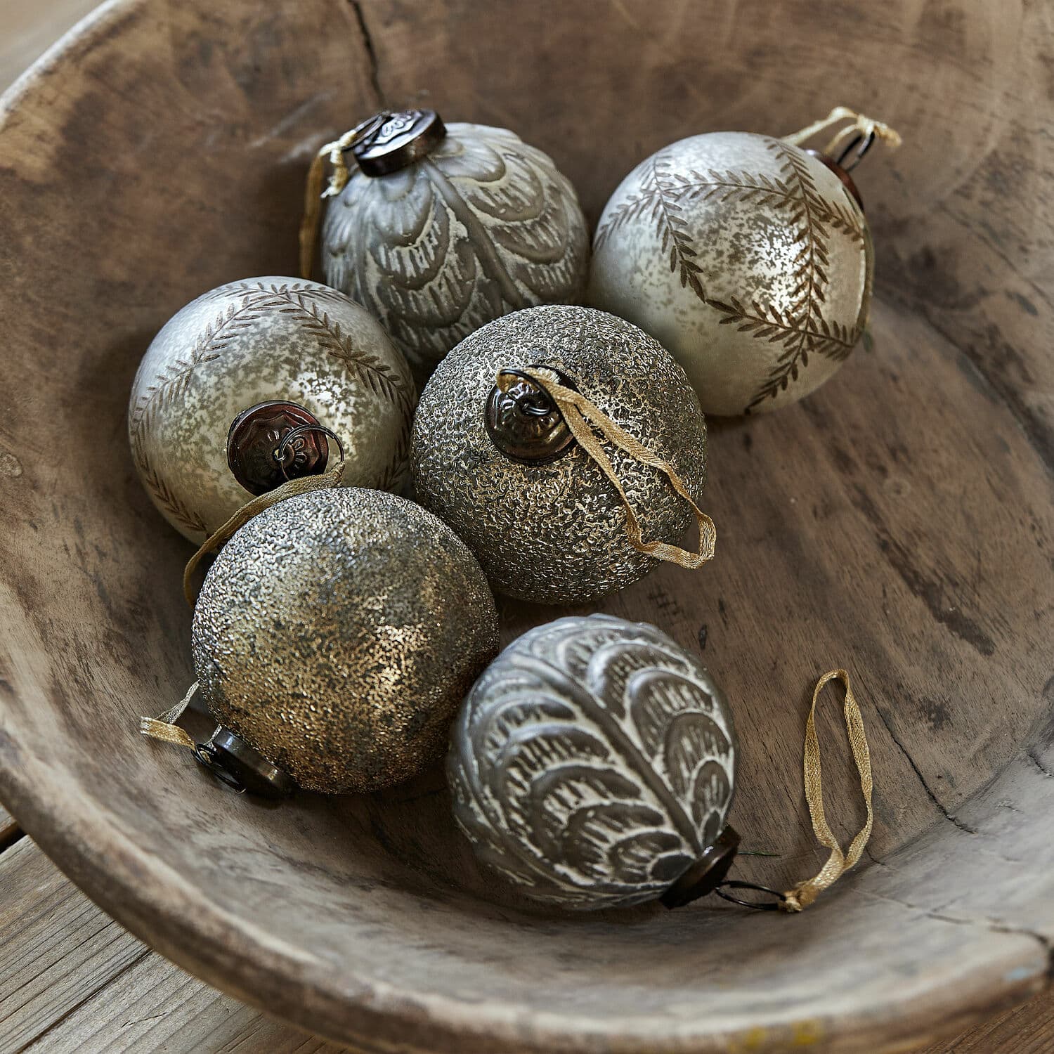 Lot de 6 boules de Noël Hélisande