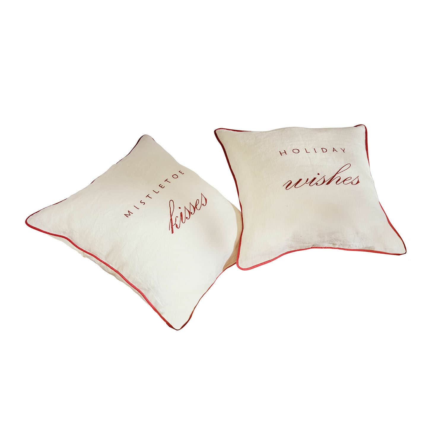 Lot de 2 housses de coussins Mistletoe kisses