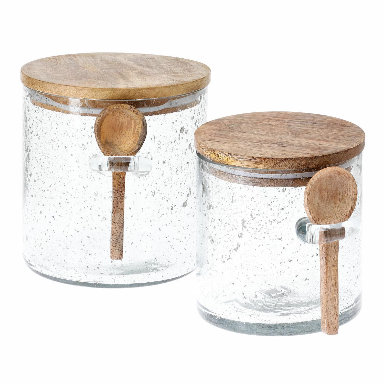 Lot de 2 pots en verre Cerney