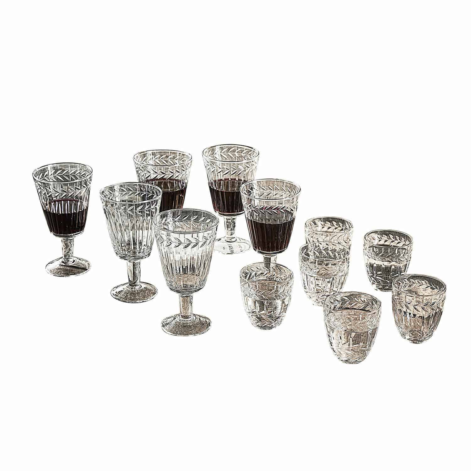 Lot de 12 verres Padiès