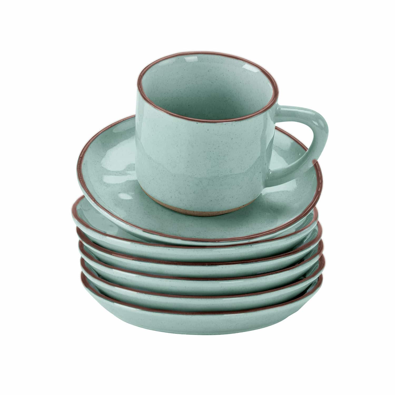 Lot de 6 tasses et soucoupes Biarré