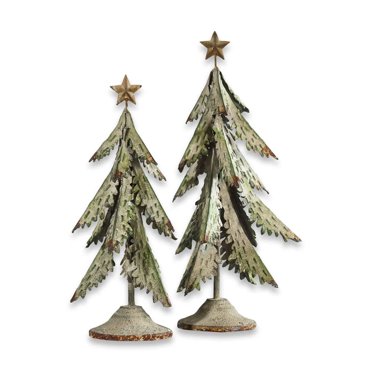 Lot de 2 sapins décoratifs Cour