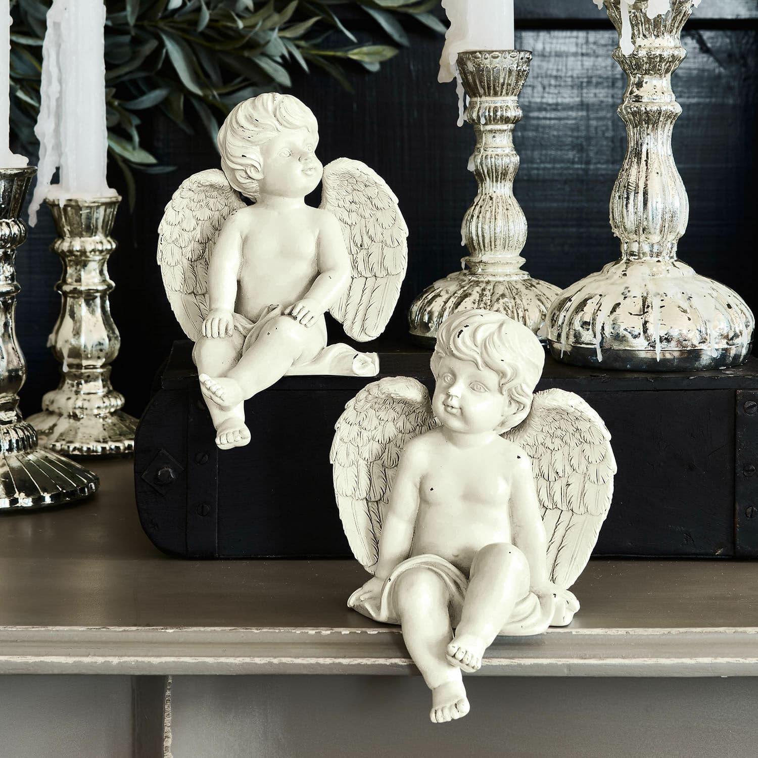 Lot de 2 anges décoratifs Starlight