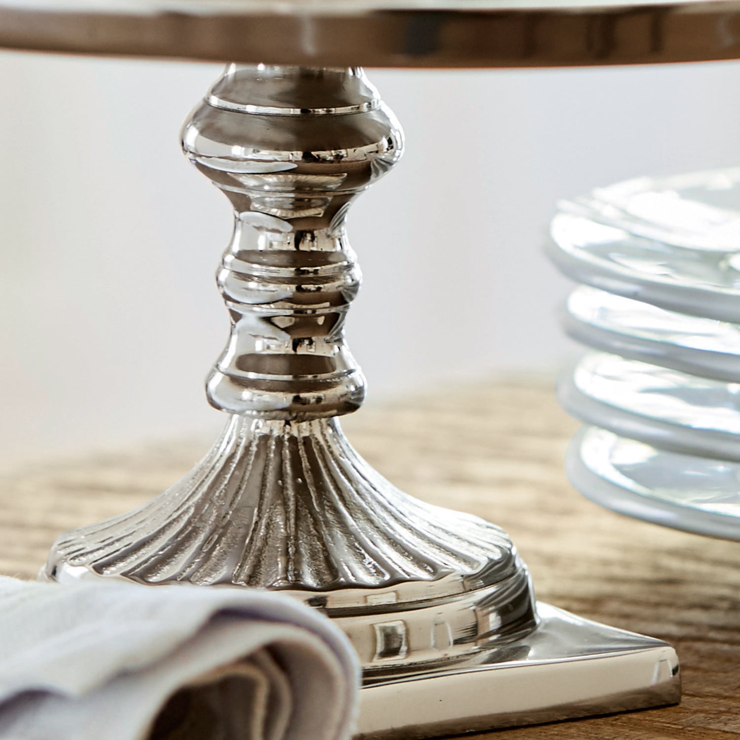 Cloche en verre avec plateau Mine