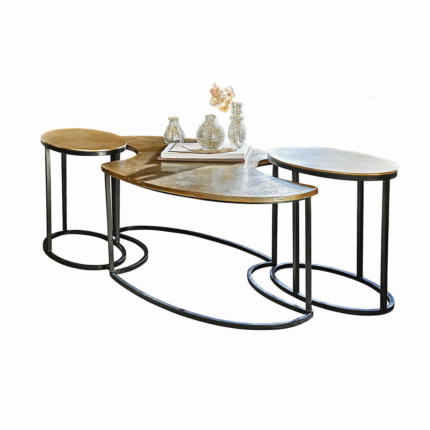 Lot de 3 tables basses Pétalique