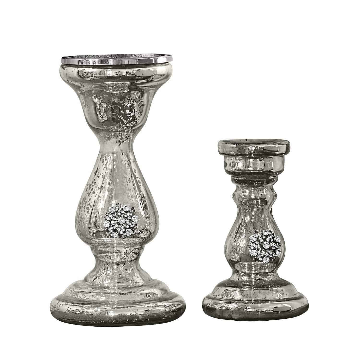 Lot de 2 bougeoirs Lysiane