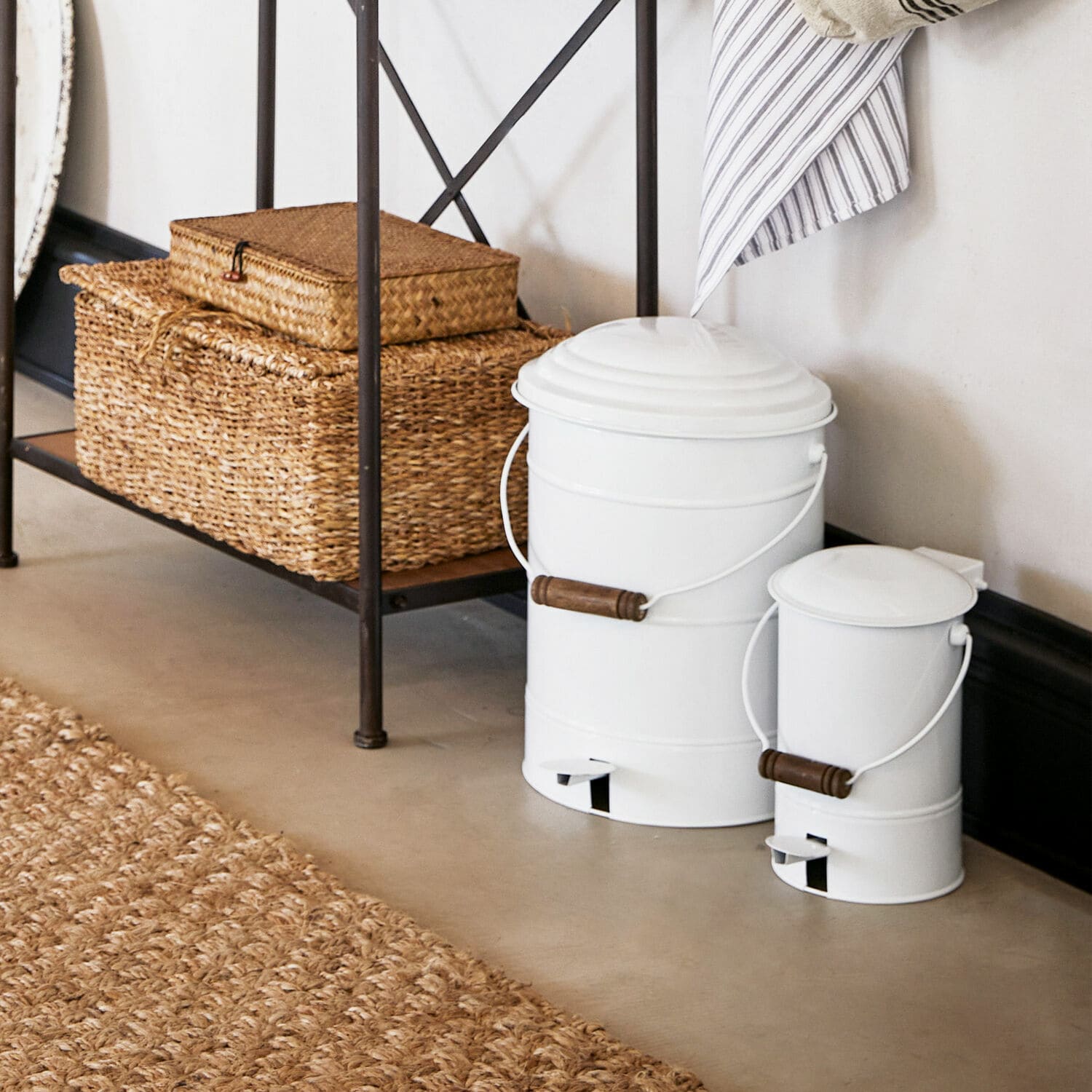 Lot de 2 poubelles Pernell