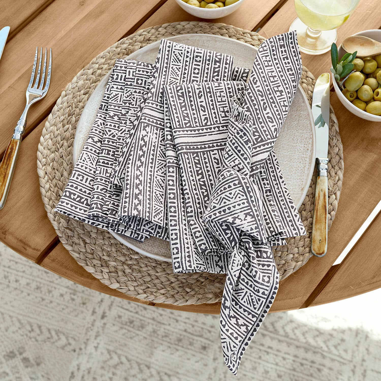 Lot de 4 serviettes de table Quentinelle