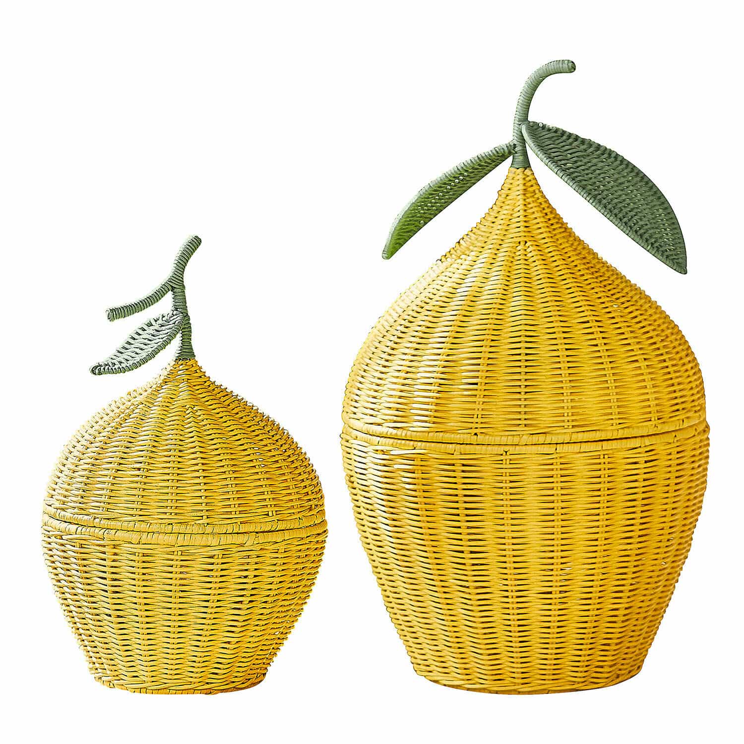 Lot de 2 corbeilles citrons Aelindria