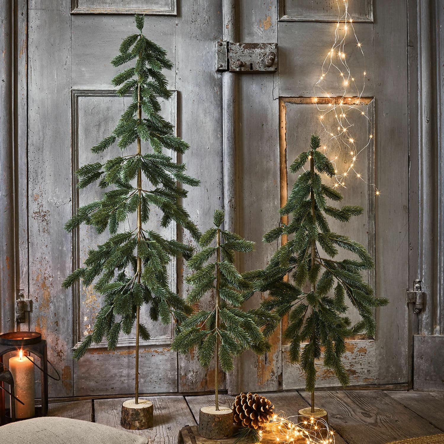 Lot de 3 sapins de Noël Lorin