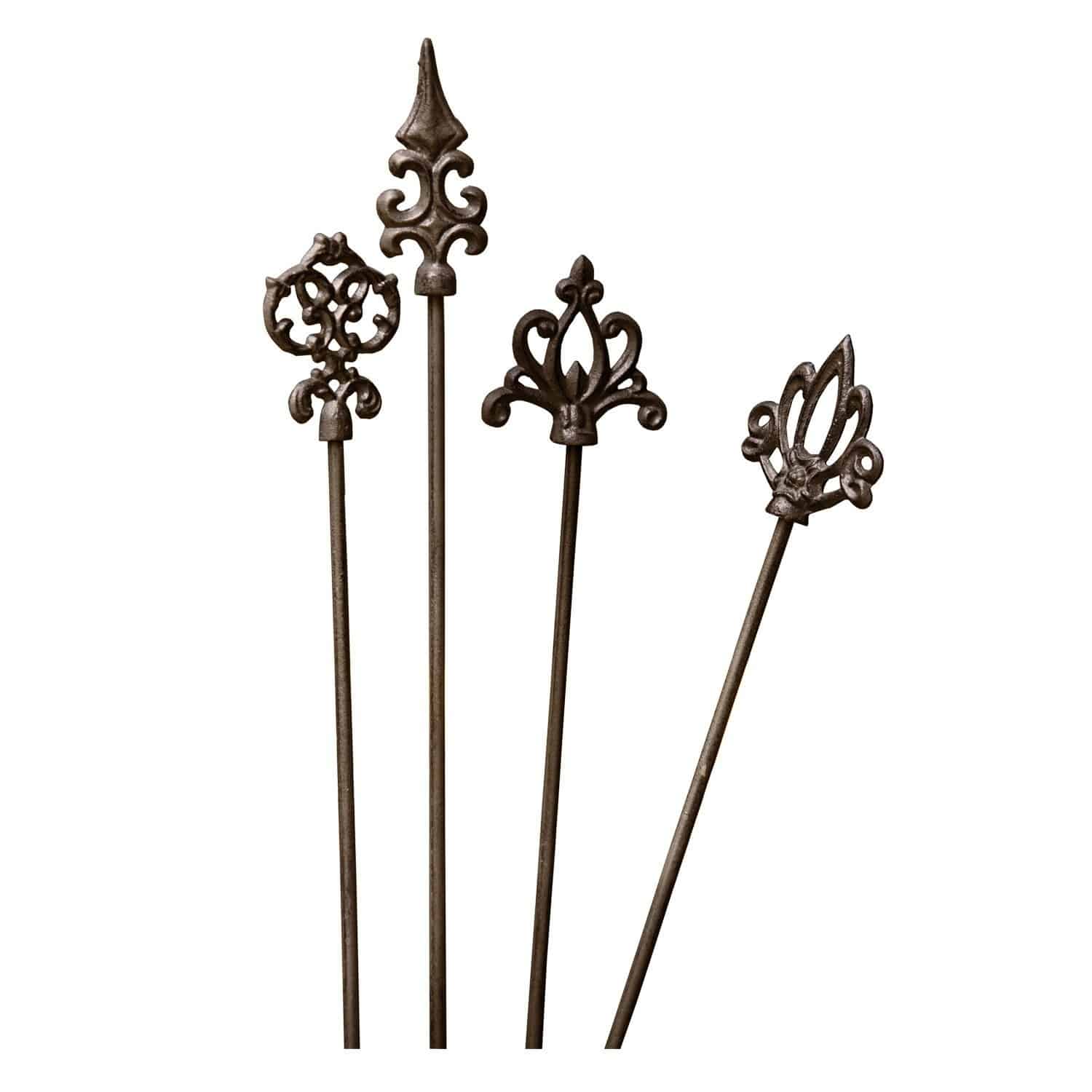 Lot de 4 tuteurs pour rosiers Baton