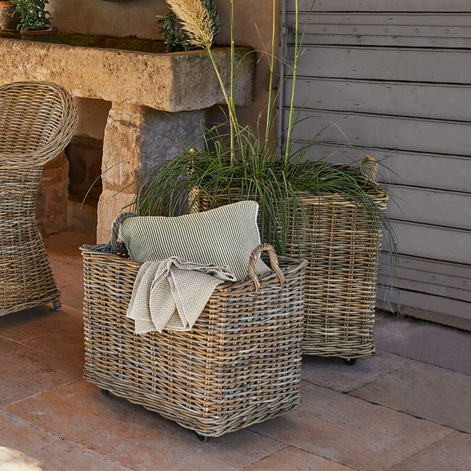 Lot de 2 paniers à plantes Gialousa