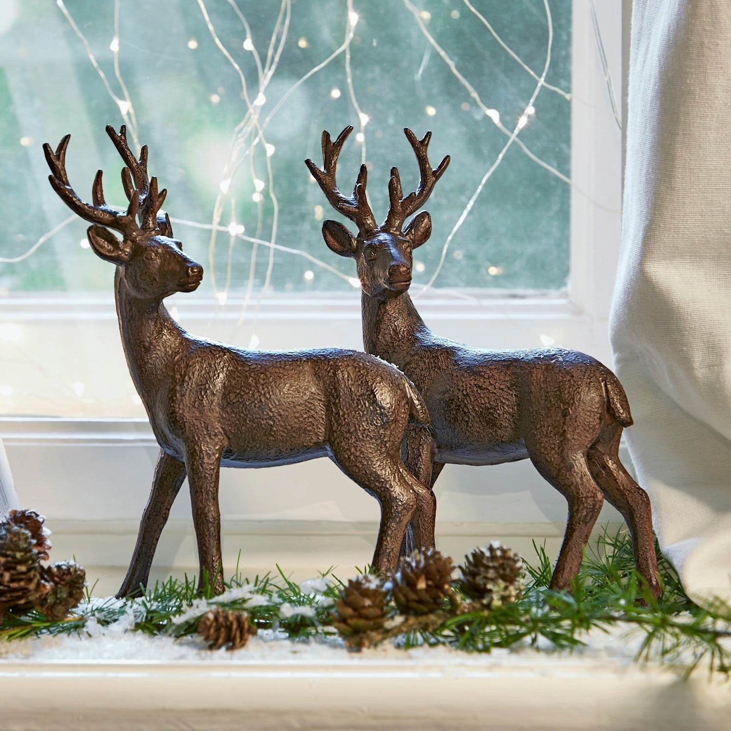 Ensemble de 2 cerfs décoratifs Cagny