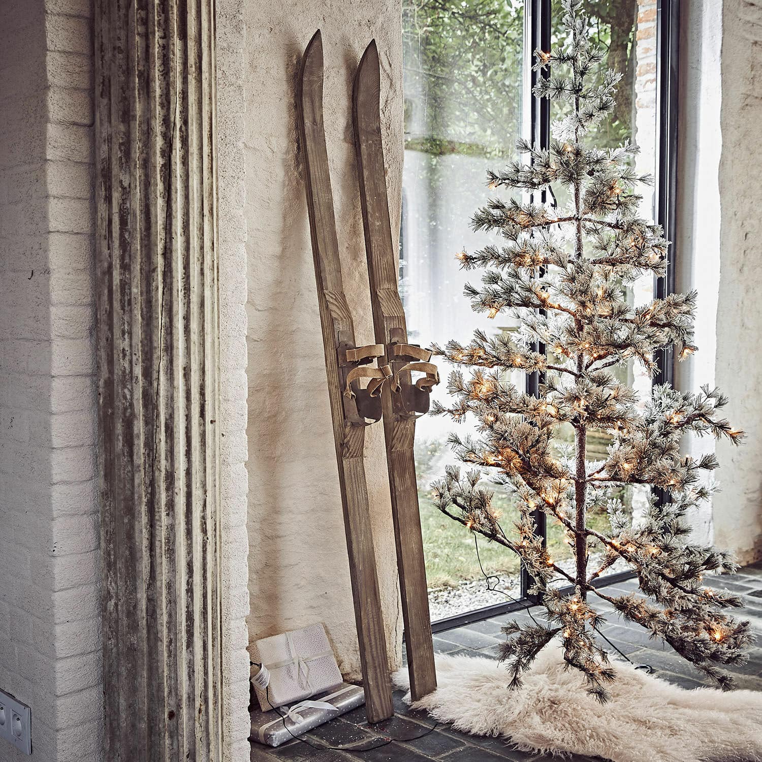 Lot de 2 skis décoratifs Lambeth