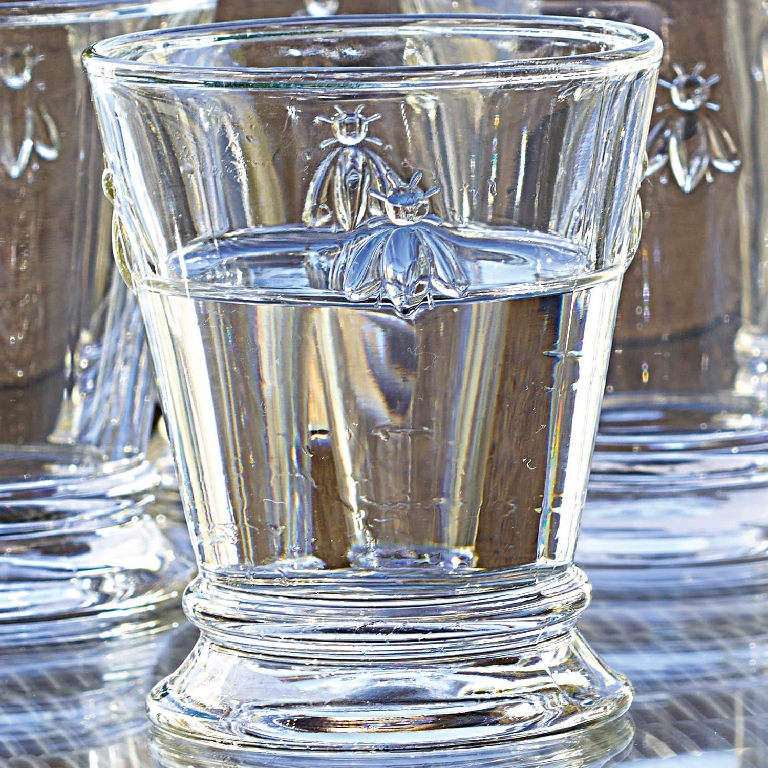 Lot de 6 verres à eau Abeille