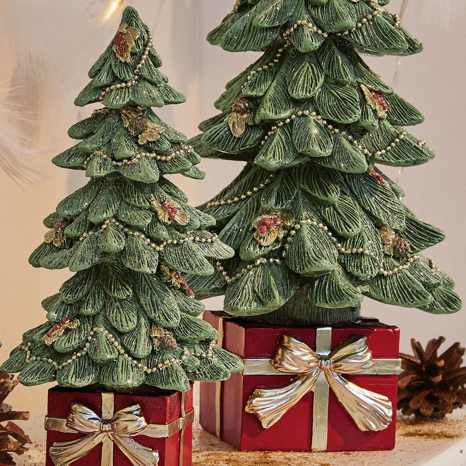 Lot de 2 sapins décoratifs Verne