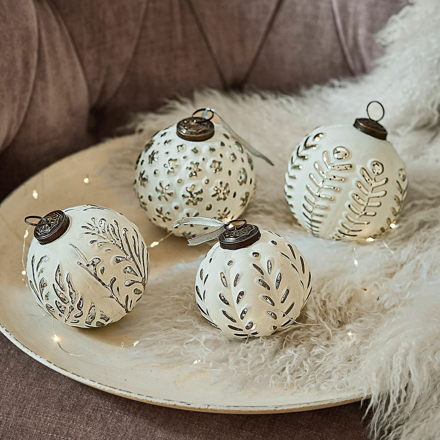 Lot de 4 boules de Noël Consac