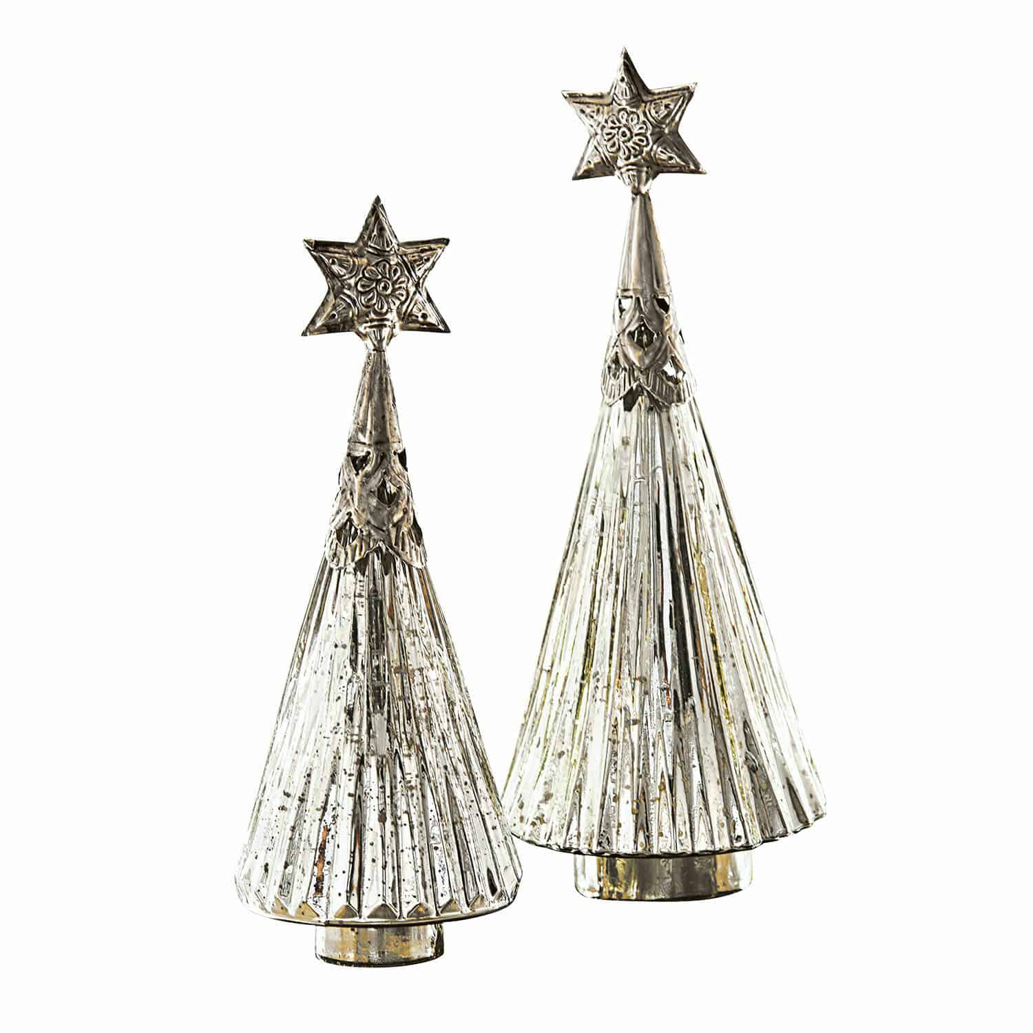 Lot de 2 sapins de Noël décoratifs Lillemor