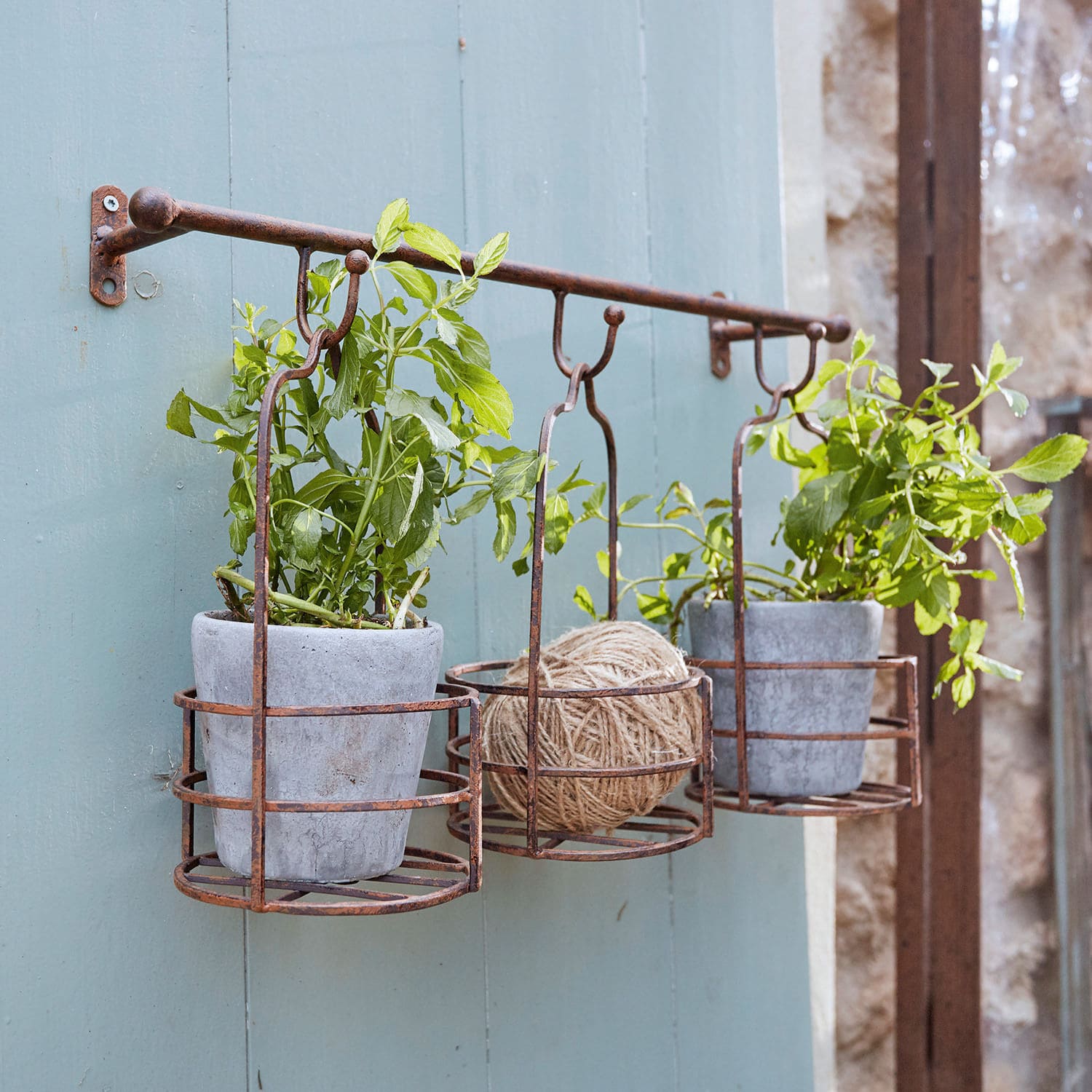 Étagère murale et paniers à plantes Hemente