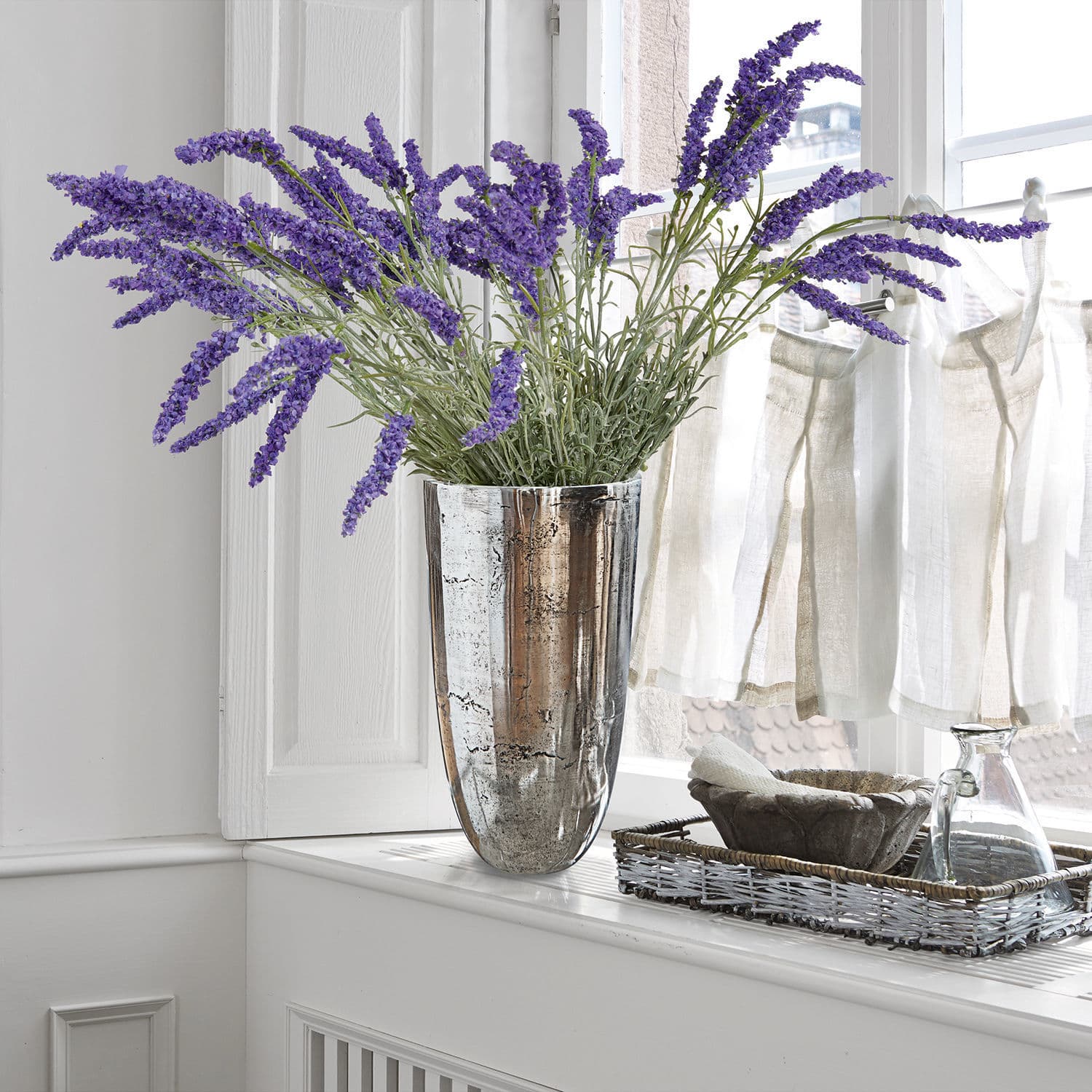 Lot de 6 fleurs décoratives Lavender