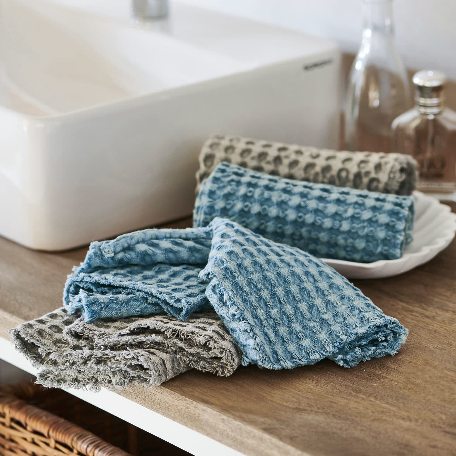 Lot de 4 serviettes de toilette Dunne