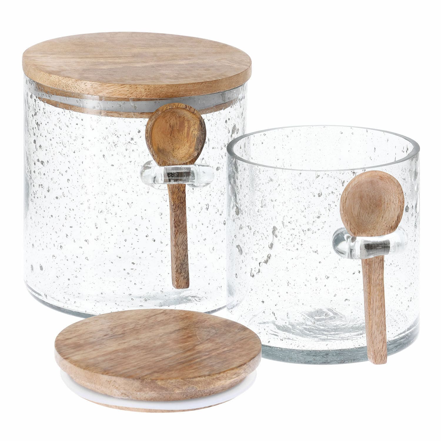 Lot de 2 pots en verre Cerney