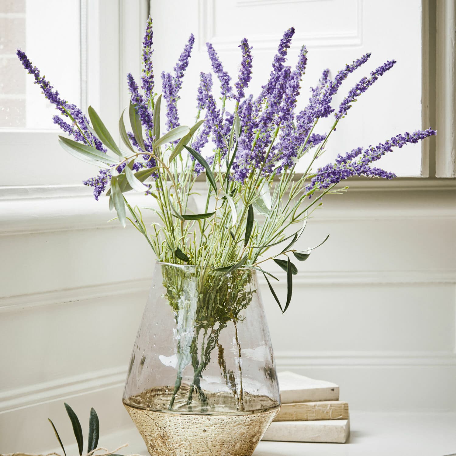 Lot de 6 fleurs décoratives Lavender