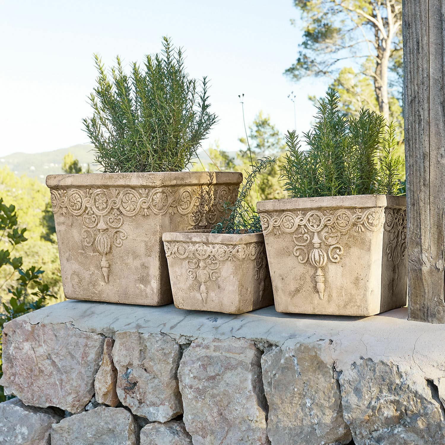 Lot de 3 cache-pots Bissone