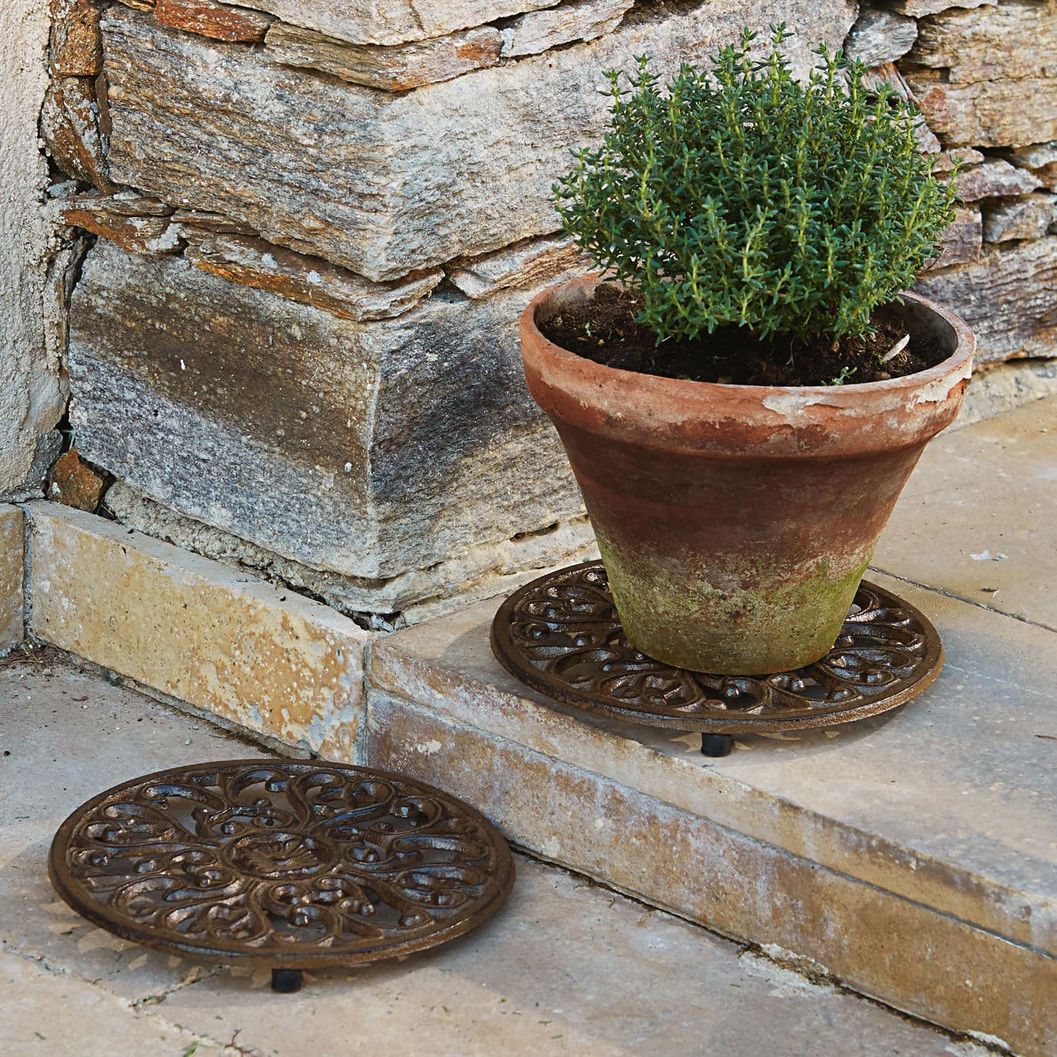 Lot de 2 supports pour pots de fleurs Winton