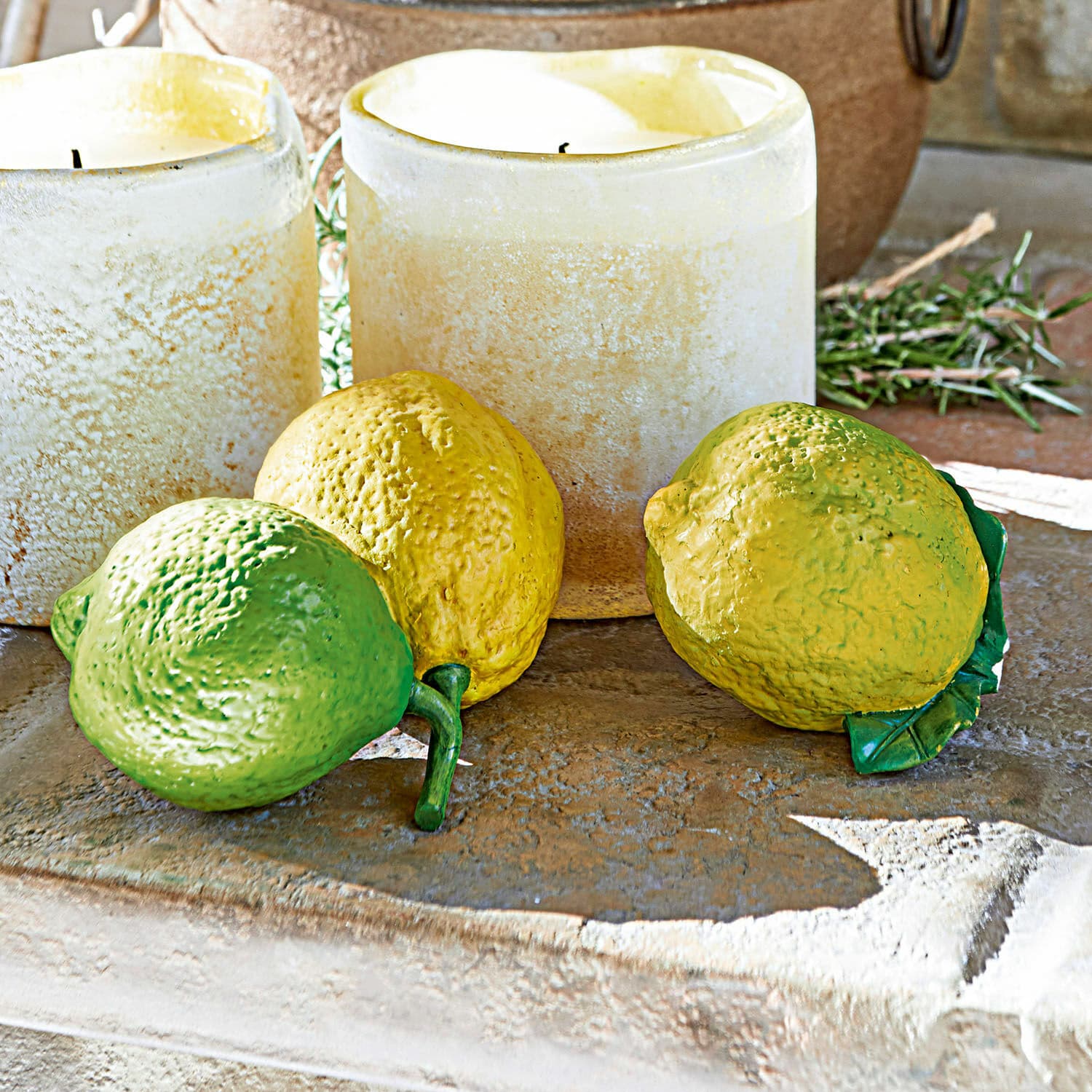 Lot de 2 citrons décoratifs Ginny