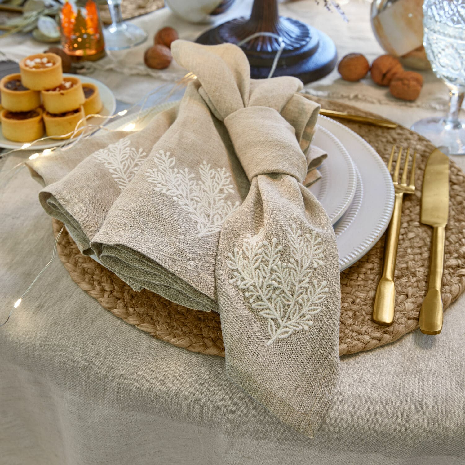 Lot de 4 serviettes de table Lysandria