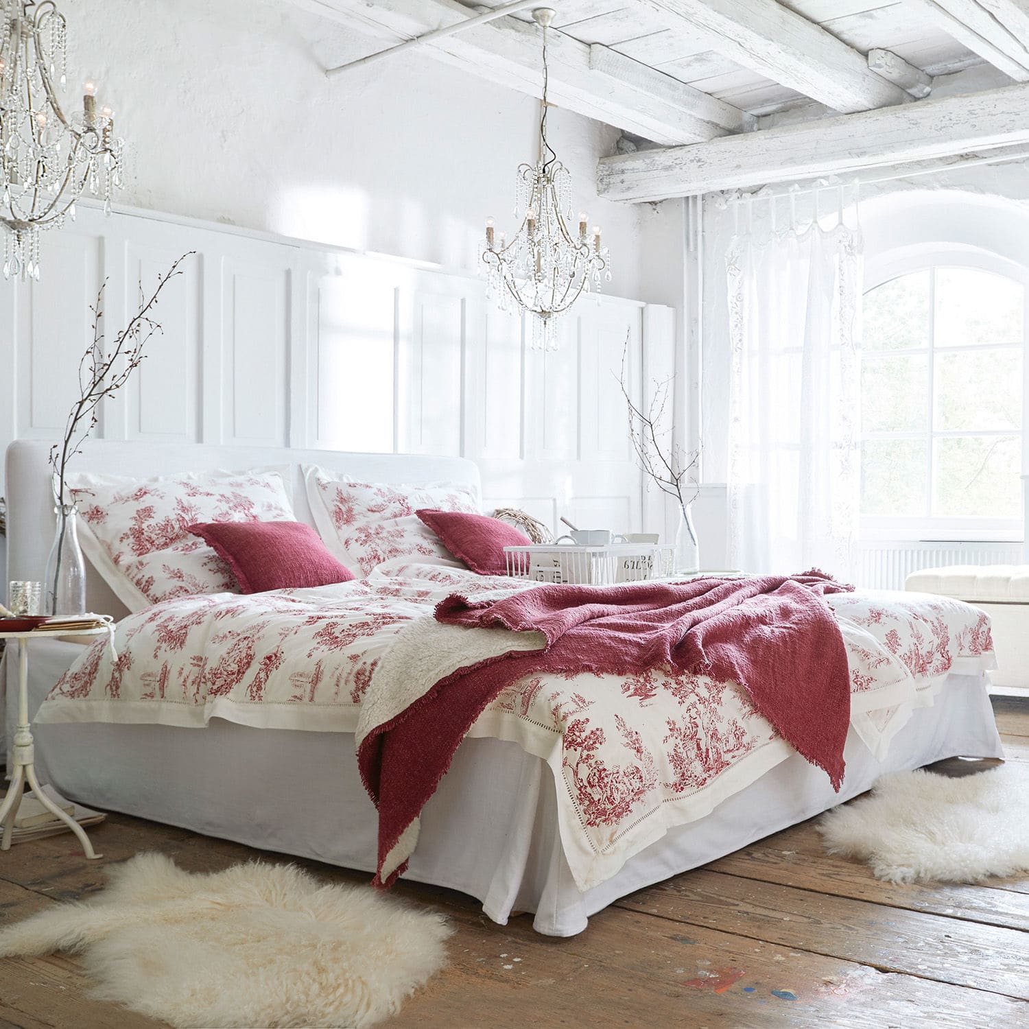 Parure de lit Toile rouge