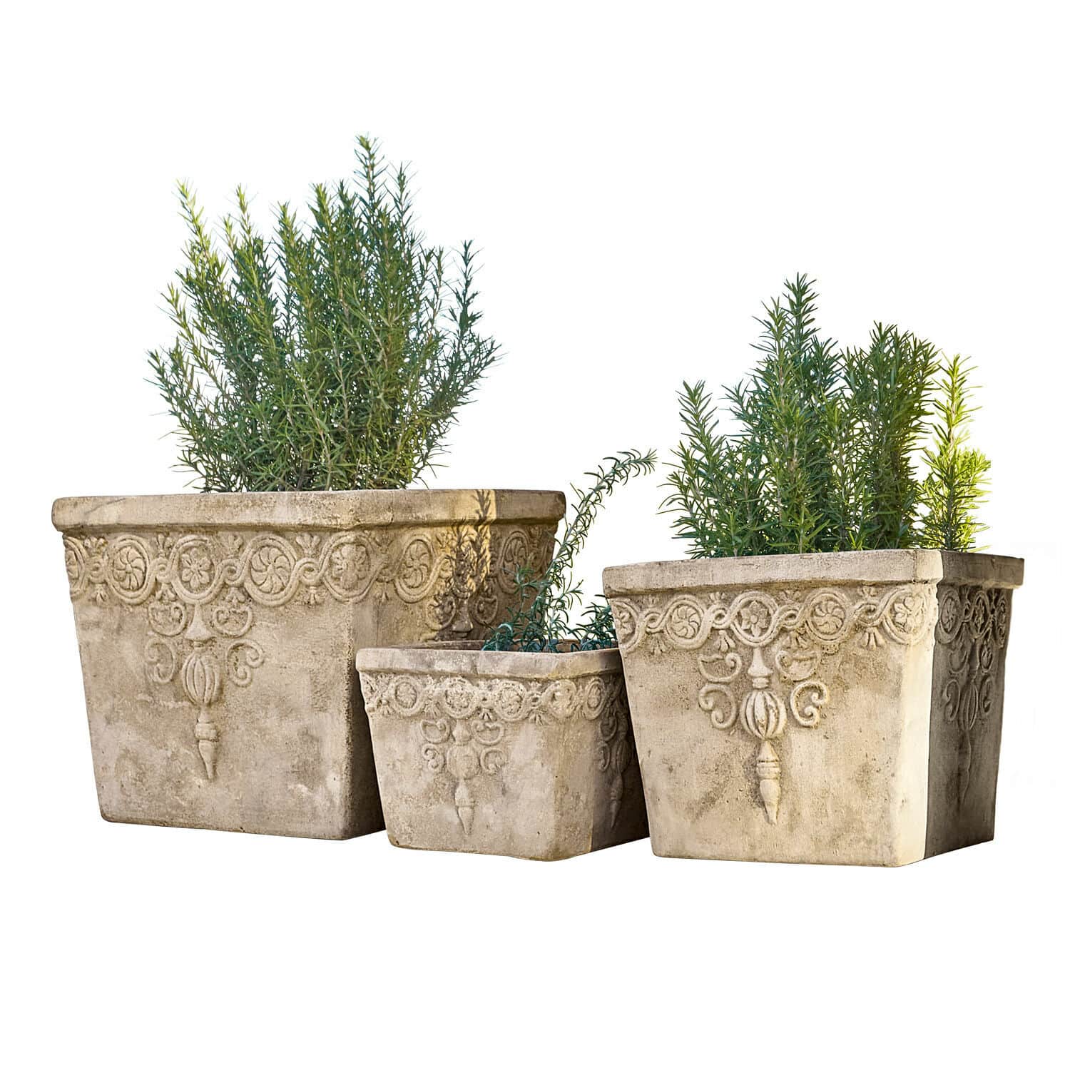 Lot de 3 cache-pots Bissone