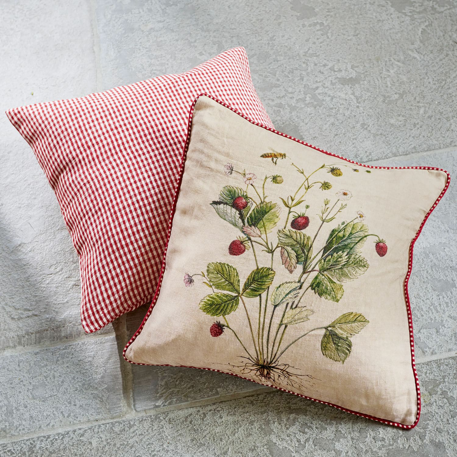 Lot de 2 housses de coussins Strawberry