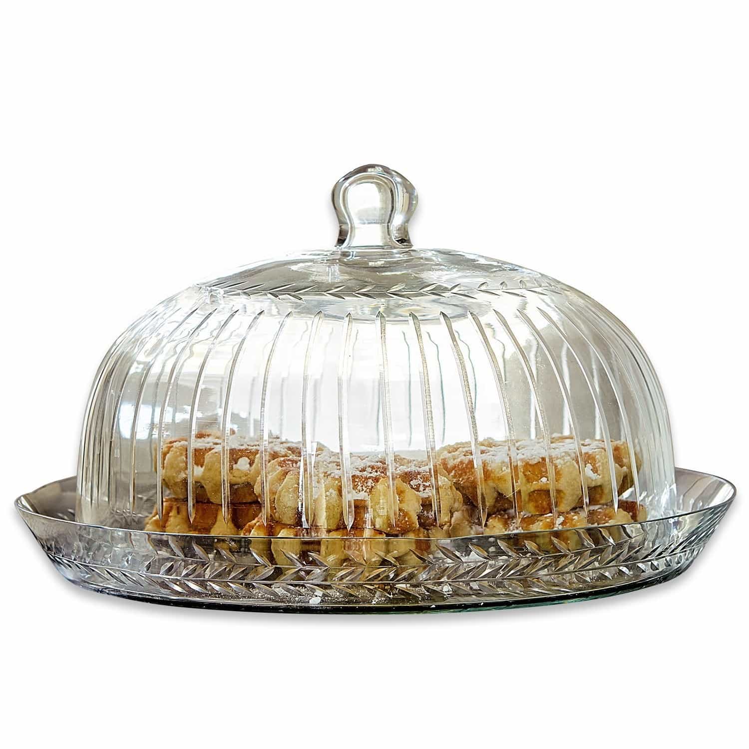 Cloche en verre avec plateau Layla