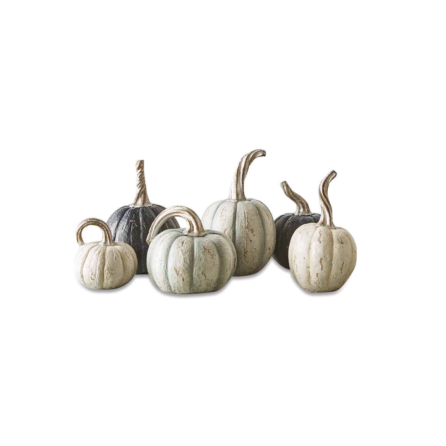 Lot de 6 citrouilles déco Yokane