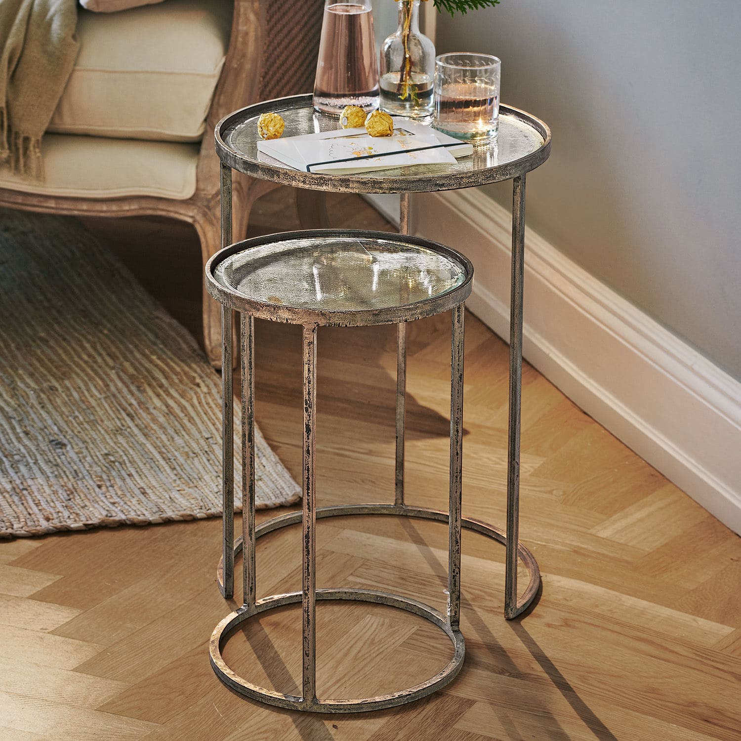 Lot de 2 tables d’appoint Manda