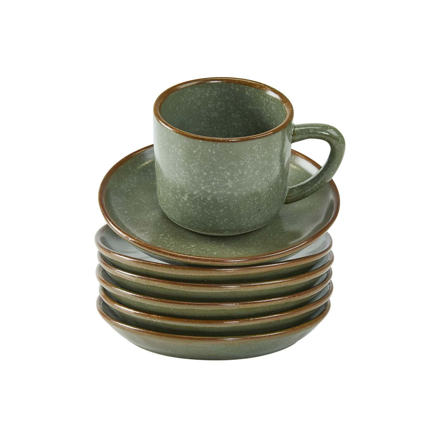 Lot de 6 tasses et soucoupes Biarré