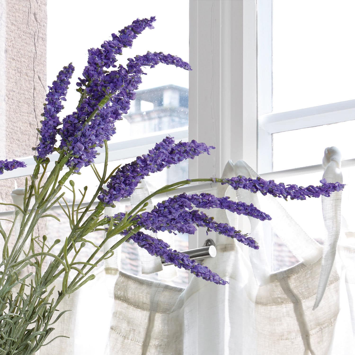 Lot de 6 fleurs décoratives Lavender