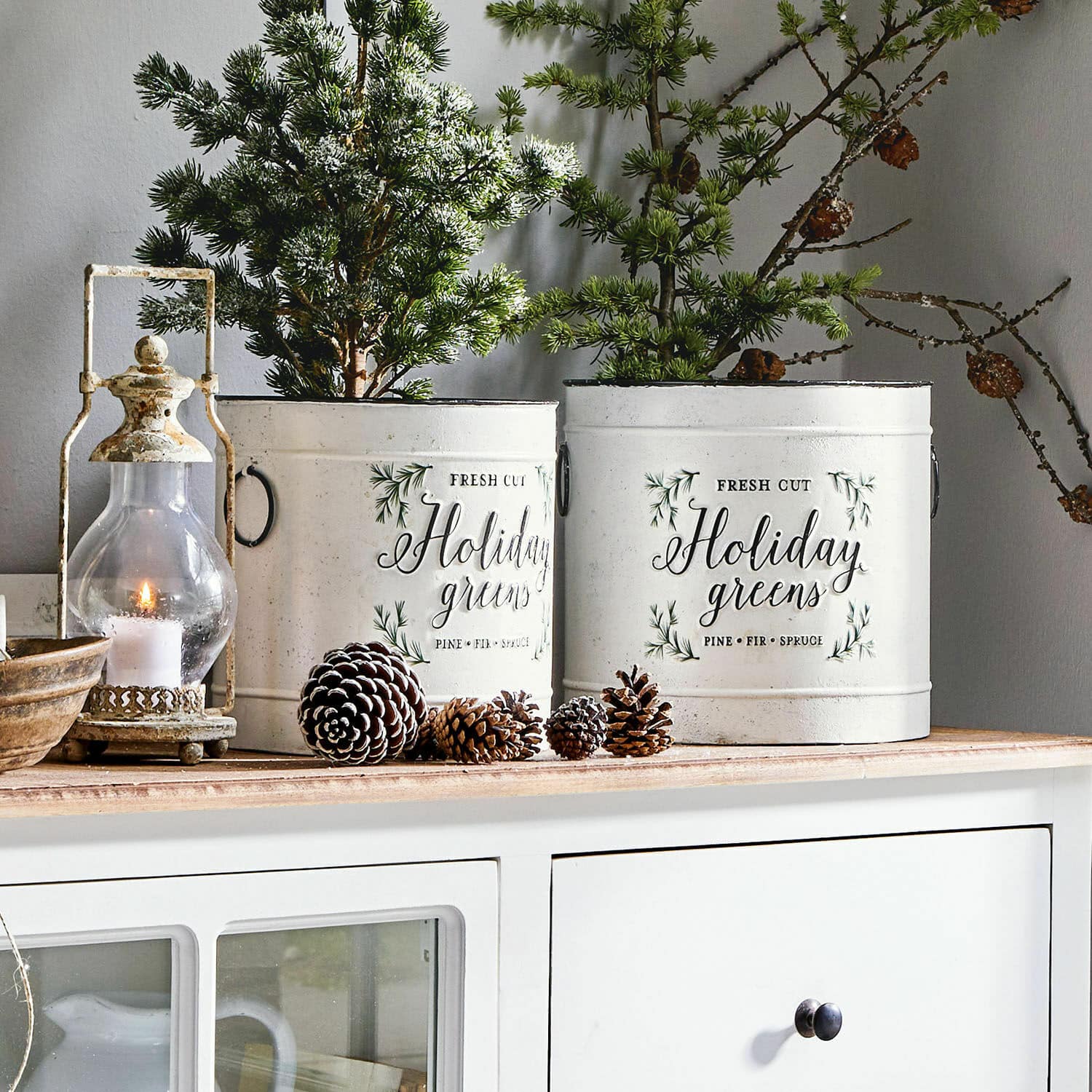 Lot de 2 cache-pots Holiday Greens