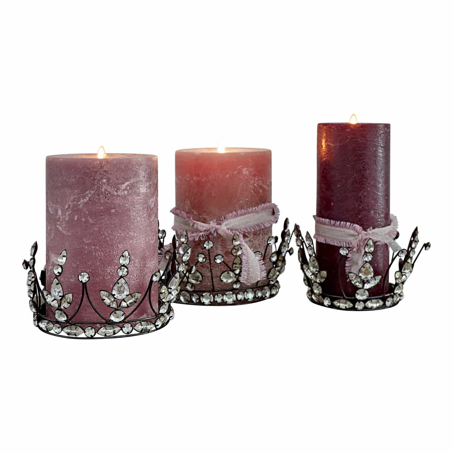 Lot de 3 couronnes décoratives Bigas